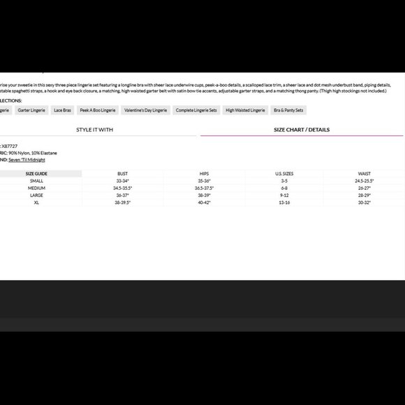 NWOT| Yandy On Point Mesh and Lace Bra and garter Set - Picture 3 of 3